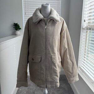 H&M Cream Corduroy Sherpa Collar Jacket 🤍 | Men’s Vintage Workwear Streetwear